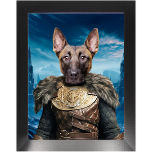 NIGHT'S BLOTCH 3 - Game of Thrones & House Of Dragons Inspired Custom Pet Portrait Framed Satin Paper Print