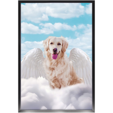 Load image into Gallery viewer, White Angel 2 - Heavenly Angels Inspired Custom Pet Portrait Framed Satin Paper Print