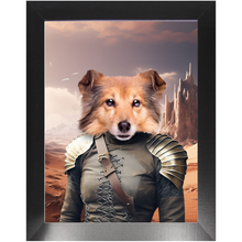 Load image into Gallery viewer, DESSERT CROSSING 1 - Game of Thrones &amp; House Of Dragons Inspired Custom Pet Portrait Framed Satin Paper Print