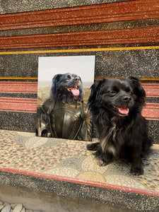 Neo Barksist - The Matrix Inspired Custom Pet Portrait Canvas