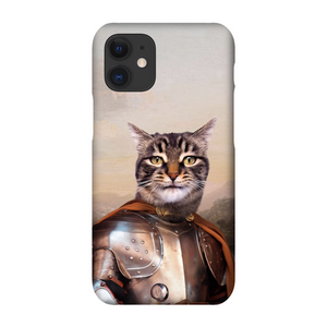 KNIGHT IN BROWN SATIN CUSTOM PET PORTRAIT PHONE CASE