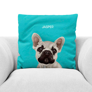 Sparta Custom Pet Portrait Throw Pillow For Dogs & Cats