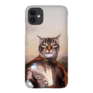 KNIGHT IN BROWN SATIN CUSTOM PET PORTRAIT PHONE CASE