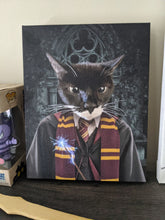 Load image into Gallery viewer, Gryfting Away - Harry Potter Inspired Custom Pet Portrait Canvas