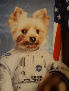 Astrofun - NASA Astronaut Inspired Custom Pet Portrait Canvas