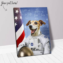 Load image into Gallery viewer, Astrofun - NASA Astronaut Inspired Custom Pet Portrait Canvas