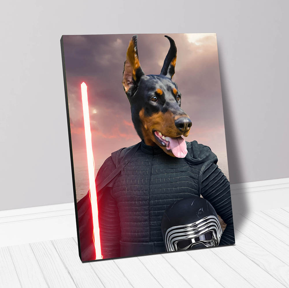 Bark Lord - Kylo Ren & Star Wars Inspired Custom Pet Portrait Canvas