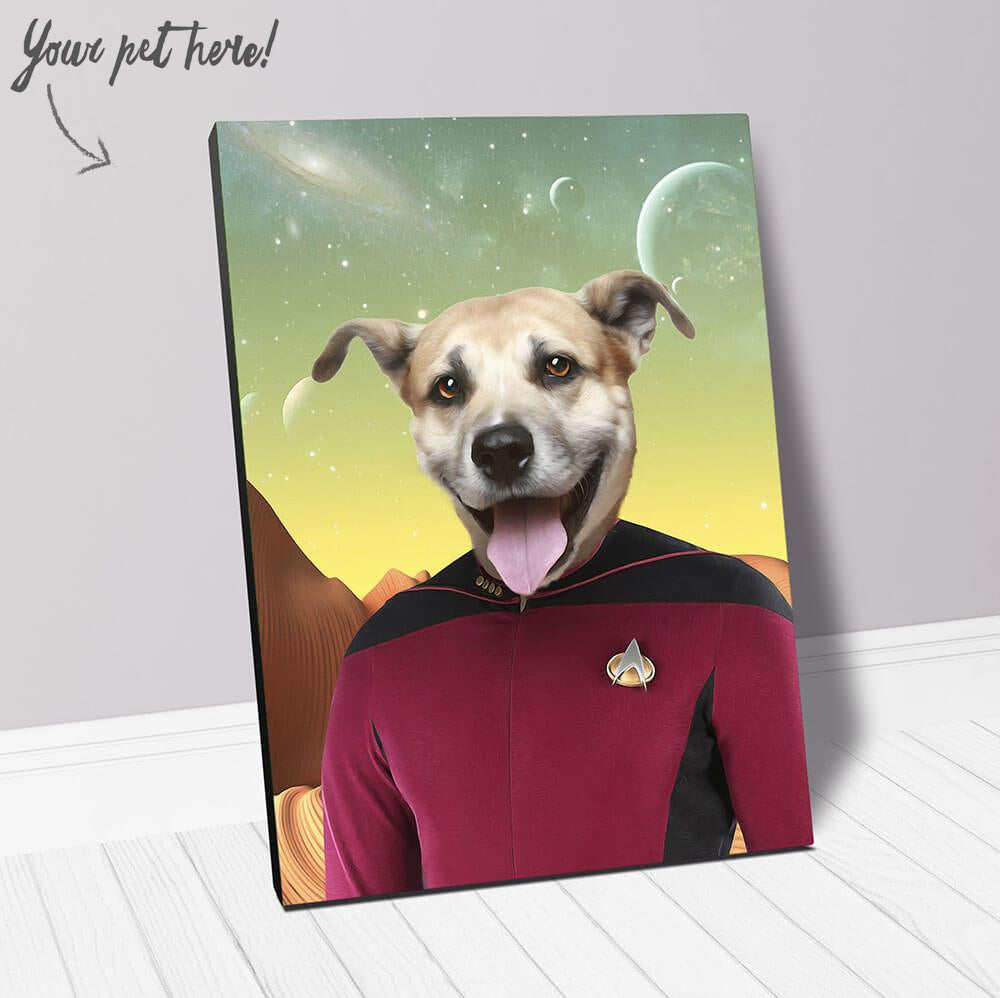 Captain Digyard - Star Trek Inspired Custom Pet Portrait Canvas