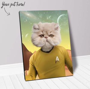 Captain Quirk - Star Trek Inspired Custom Pet Portrait Canvas
