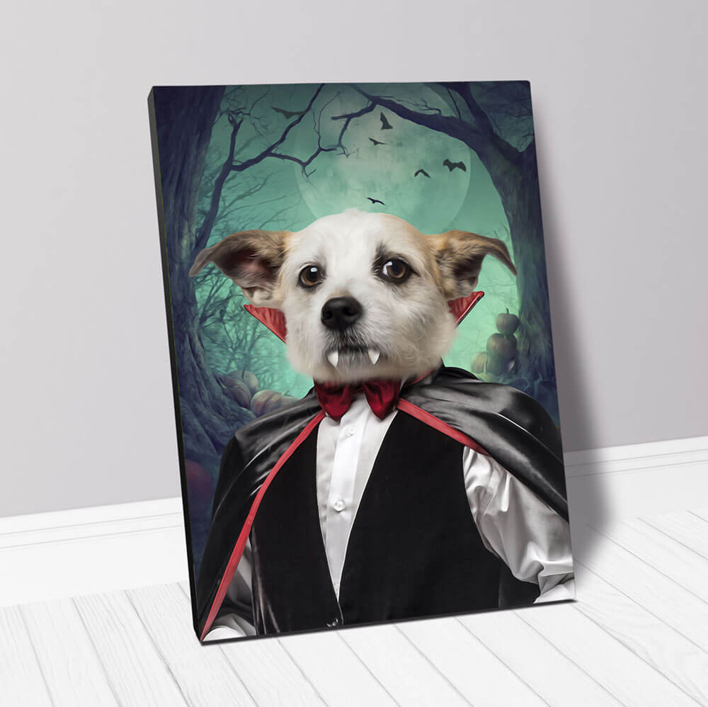 Count Meowt - Count Dracula Inspired Custom Pet Portrait Canvas