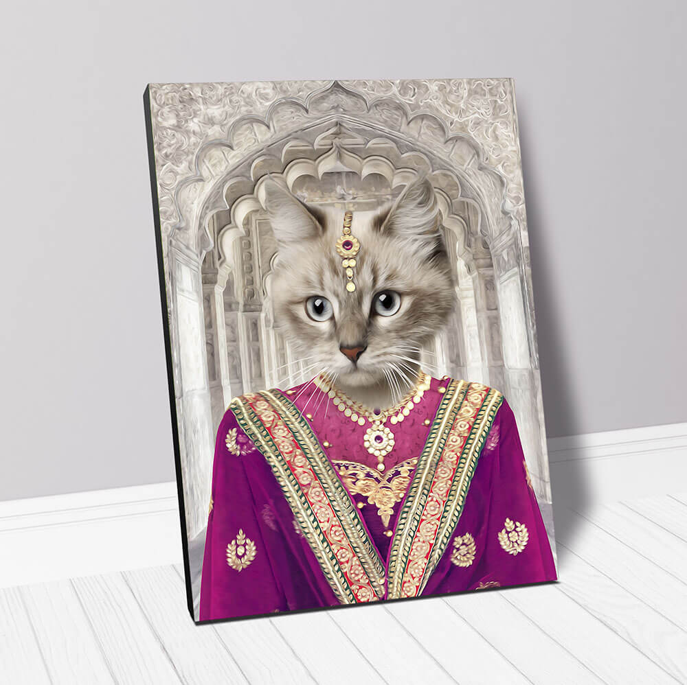 Devilicious - Royal Indian Princess Inspired Custom Pet Portrait Canvas