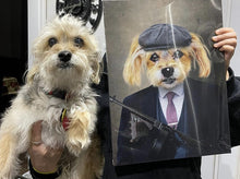 Load image into Gallery viewer, Big Jobs - Peaky Blinders &amp; Gangster Inspired Custom Pet Portrait Canvas