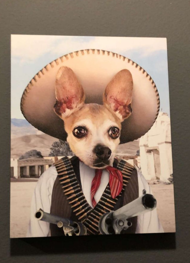 Mexican Desert Custom Pet Portrait Personalized Canvas Wall Art Home Decor for hot Pet Lovers