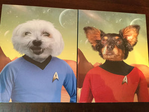 Oh Hooray - Star Trek Inspired Custom Pet Portrait Canvas