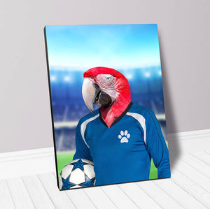 Get Your Kicks- Football, Soccer Player Inspired Custom Pet Portrait Canvas