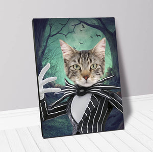 Jack O'Lantin - Christmas & Halloween Inspired Custom Pet Portrait Canvas