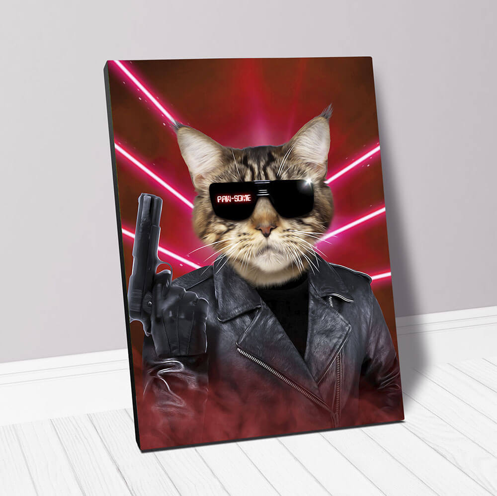 Kyle B Bakk - Arnold Schwarzenegger The Terminator Inspired Custom Pet Portrait Canvas