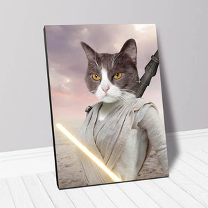 Light Rey - Rey Skywalker & Star Wars Inspired Custom Pet Portrait Canvas