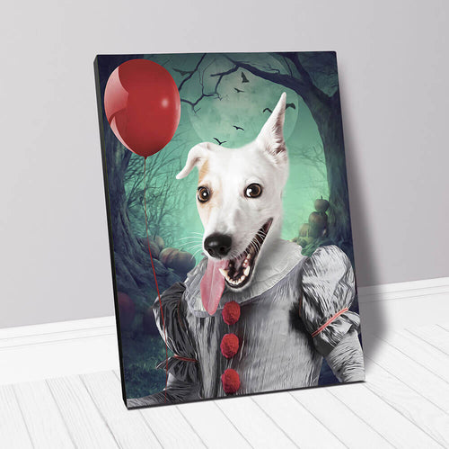 Manypies - Halloween, IT & Clown Inspired Custom Pet Portrait Canvas