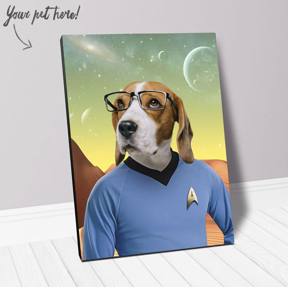Mister Spook - Star Trek Inspired Custom Pet Portrait Canvas