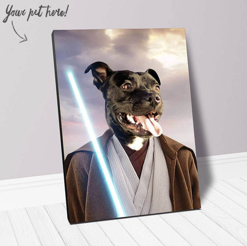 Obi Have - Jedi Obi Wan Kenobi & Star Wars Inspired Custom Pet Portrait Canvas