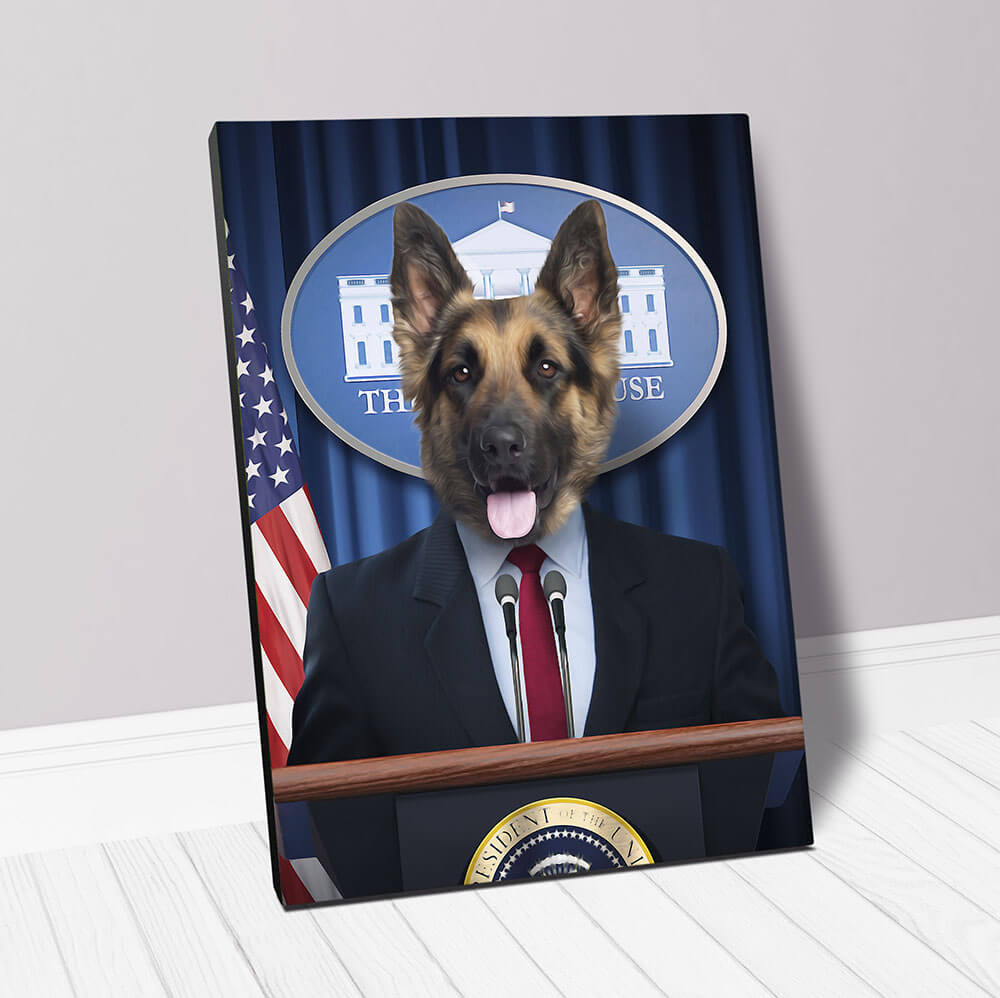Pawsential - Dog As President Custom Pet Portrait Canvas