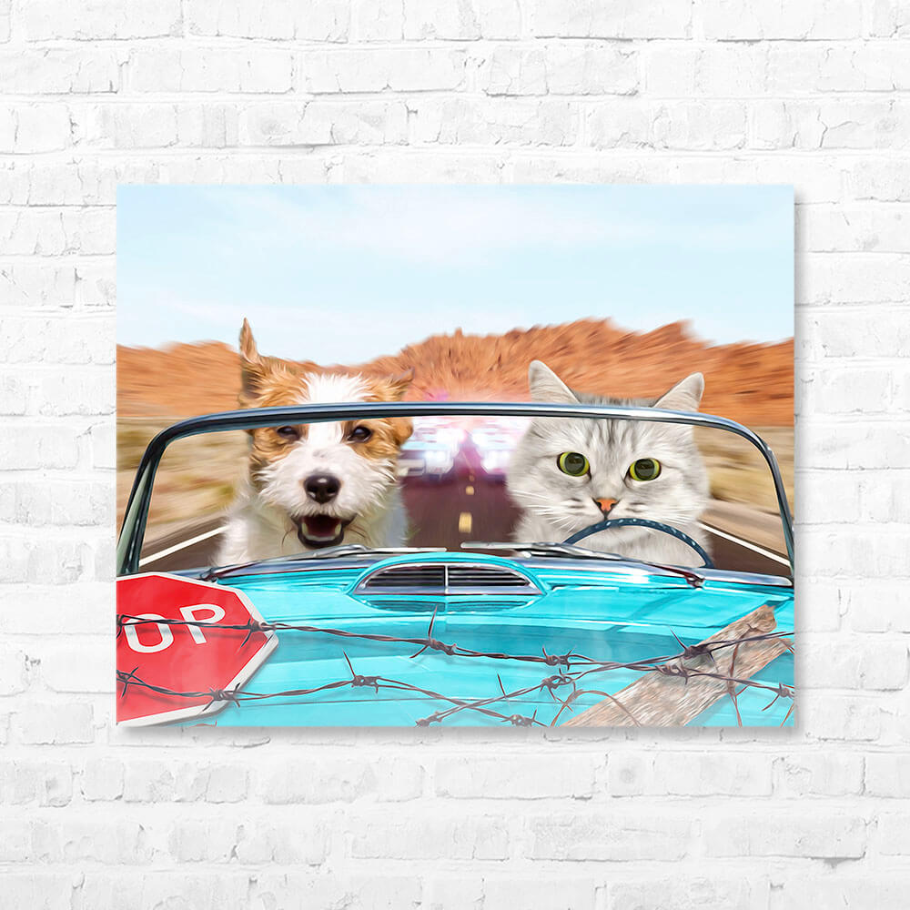 ROAD TRIPPERS - CUSTOM PET PORTRAIT CANVAS