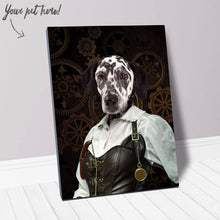 Load image into Gallery viewer, The Timekeeper - Steampunk, Victorian Era Inspired Custom Pet Portrait Canvas