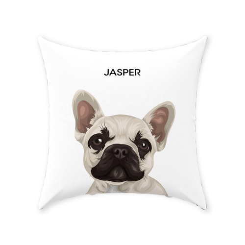 Sparta Custom Pet Portrait Throw Pillow For Dogs & Cats