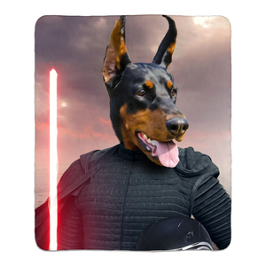 Bark Lord - Kylo Ren & Star Wars Inspired Custom Pet Portrait Fleece Sherpa Blanket