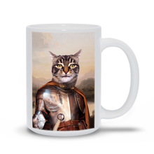 Load image into Gallery viewer, KNIGHT IN BROWN SATIN CUSTOM PET PORTRAIT MUG