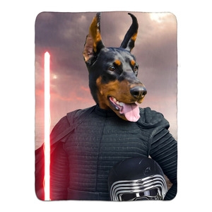 Bark Lord - Kylo Ren & Star Wars Inspired Custom Pet Portrait Fleece Sherpa Blanket