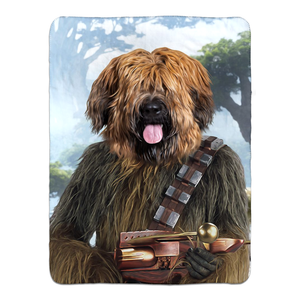 Woofie - Chewbacca & Star Wars Inspired Custom Pet Portrait Fleece Sherpa Blanket