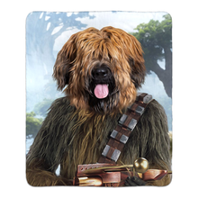 Load image into Gallery viewer, Woofie - Chewbacca &amp; Star Wars Inspired Custom Pet Portrait Fleece Sherpa Blanket